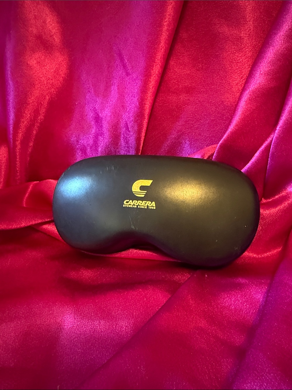 Carrera Black Sunglasses Case with Gold Logo